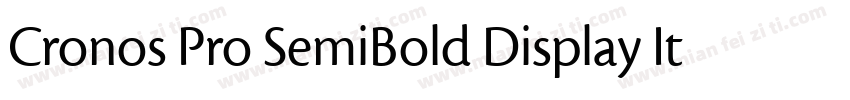 Cronos Pro SemiBold Display Italic字体转换